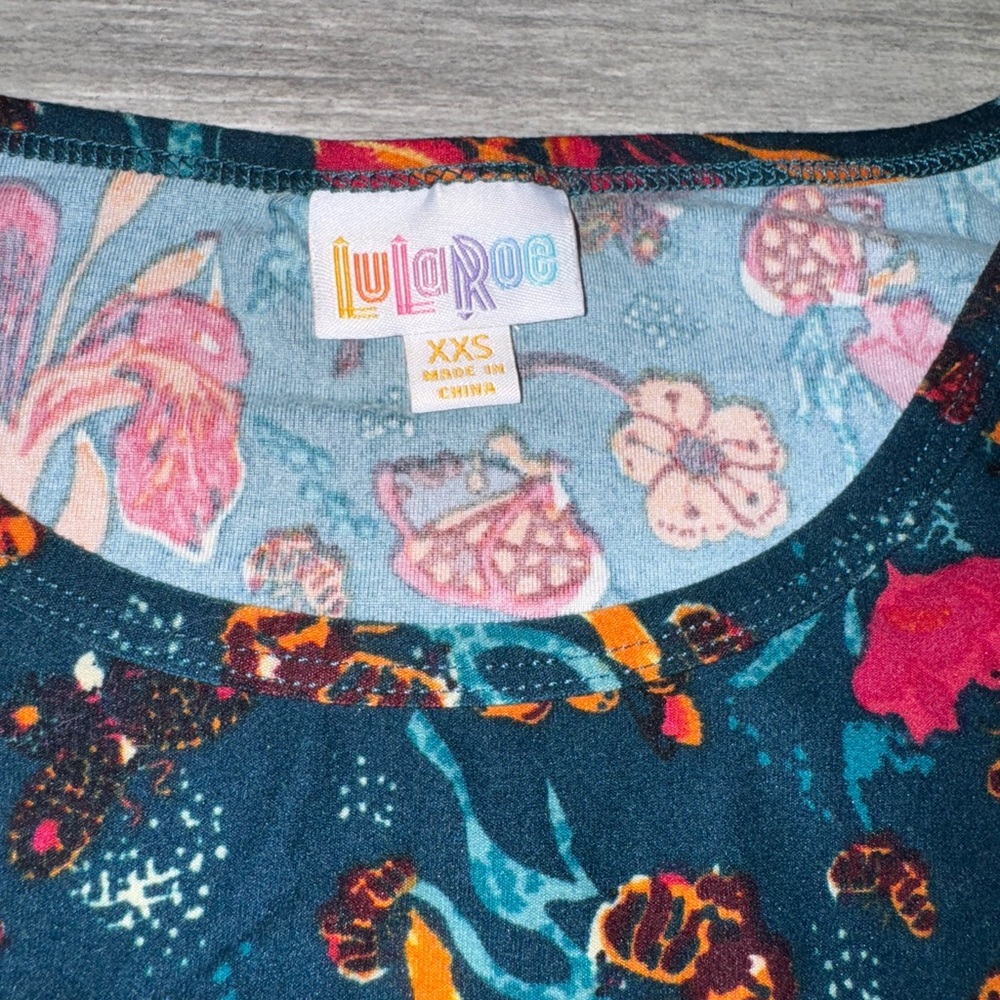 EASTER READY LuLaRoe Teal and Pink Floral Top